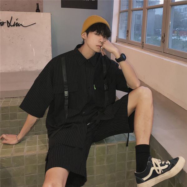 2019 the new listing spring and summer fashion trend korean couple leisure harajuku cotton short-sleeved shirt streetwear best, White;black
2019 the new listing spring and summer fashion trend korean couple leisure harajuku cotton short-sleeved shirt streetwear best, White;black