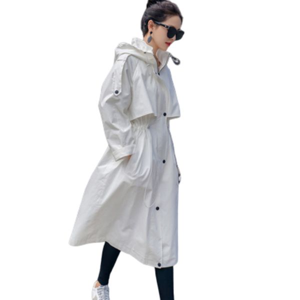 spring windbreaker women solid color long all-match trech loose coat female slim hood jacket moda mujer new arrival, Tan;black
spring windbreaker women solid color long all-match trech loose coat female slim hood jacket moda mujer new arrival, Tan;black