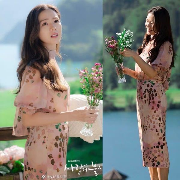 705 2020 summer flora print crew neck mid calf short sleeve empire polyester brand same style chiffon luxury dress as, Black
705 2020 summer flora print crew neck mid calf short sleeve empire polyester brand same style chiffon luxury dress as, Black