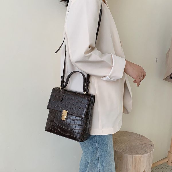 2020 new style korean-style stone pattern portable shoulder bag shoulder square sling bag purses and handbags women