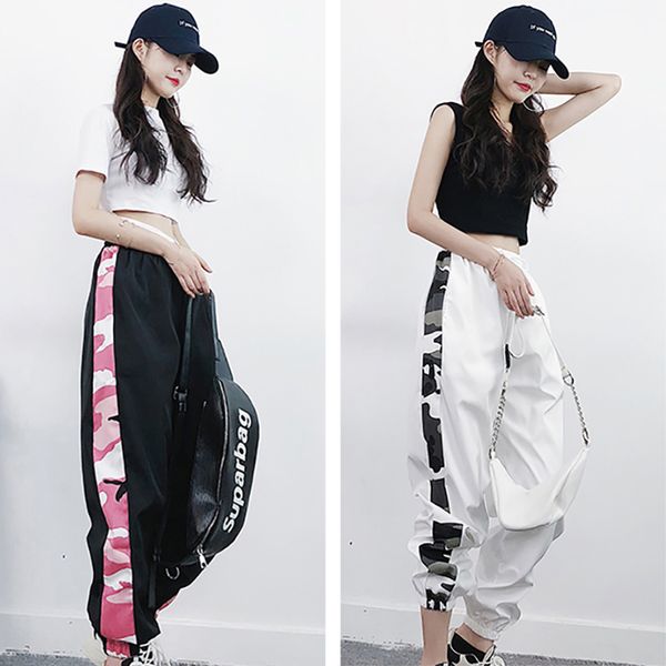 women's pants & capris women casusal loose high-elastic sports side print leggings harajuku feet nine points, Black;white
women's pants & capris women casusal loose high-elastic sports side print leggings harajuku feet nine points, Black;white