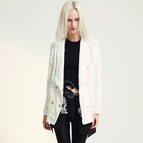 patchwork sequin blazer for women lapel collar long sleeve double breasted slim female suit autumn fashion new 45, White;black
patchwork sequin blazer for women lapel collar long sleeve double breasted slim female suit autumn fashion new 45, White;black