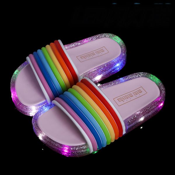 summer children's led slippers for boys girls slippers pvc non-slip rainbow beach sandals kids home bathroom flip flops 2020 new
summer children's led slippers for boys girls slippers pvc non-slip rainbow beach sandals kids home bathroom flip flops 2020 new