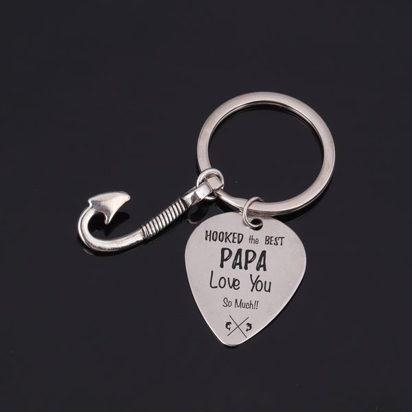 flyangel fashion engraved guitar pick keychain for father gifts papa i love you fishhook pendant keyring jewelry gifts bag charm, Silver
flyangel fashion engraved guitar pick keychain for father gifts papa i love you fishhook pendant keyring jewelry gifts bag charm, Silver