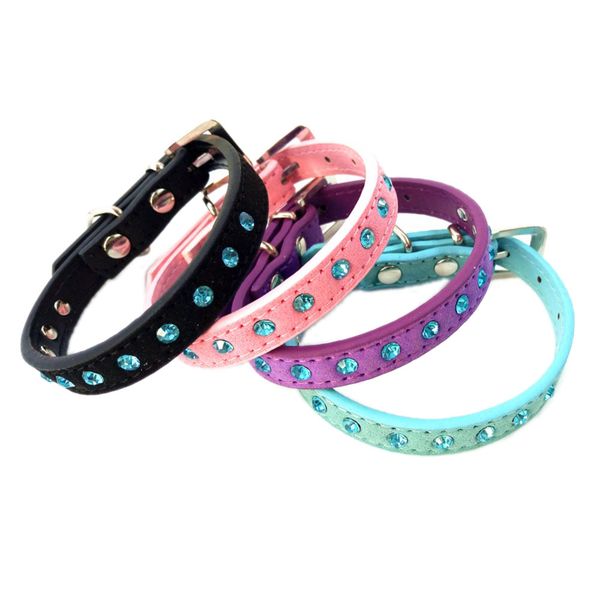 genuine leather dogs collars suede skin blue rhinestones decorative collar for small medium dogs pet accessories collare cane
genuine leather dogs collars suede skin blue rhinestones decorative collar for small medium dogs pet accessories collare cane