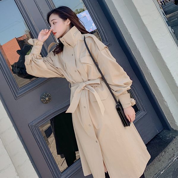 autumn and winter over the knee trench coat women long section windreaker 2019 autumn korean new fashion women windbreaker b579, Tan;black
autumn and winter over the knee trench coat women long section windreaker 2019 autumn korean new fashion women windbreaker b579, Tan;black