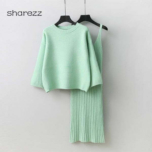 2019 winter knit sweater suit solid color women 2-pieces single seven-quarter sleeve sweater+bodycon knitted dress, Black;white
2019 winter knit sweater suit solid color women 2-pieces single seven-quarter sleeve sweater+bodycon knitted dress, Black;white