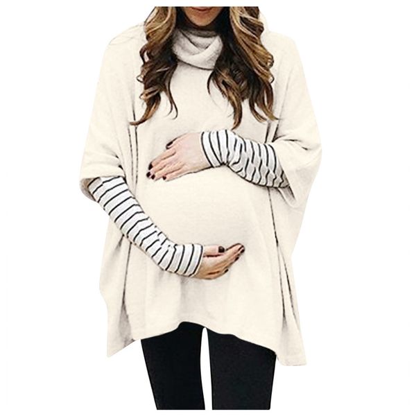 winter maternity hoodie sweatshirt for women pregnant high collar long sleeve splicing stripe pullover blouse outwear#g4, White
winter maternity hoodie sweatshirt for women pregnant high collar long sleeve splicing stripe pullover blouse outwear#g4, White