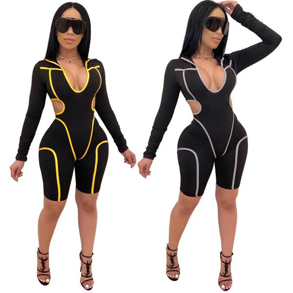 summer women's hooded stripe patchwork leotard knee-length pantsuit jumpsuit, Black;white
summer women's hooded stripe patchwork leotard knee-length pantsuit jumpsuit, Black;white