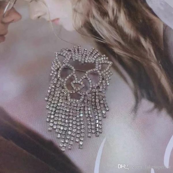 women rhinestone lion head brooch bling bling rhinestone lion tassel brooch fashion jewelry accessories for gift party, Gray
women rhinestone lion head brooch bling bling rhinestone lion tassel brooch fashion jewelry accessories for gift party, Gray