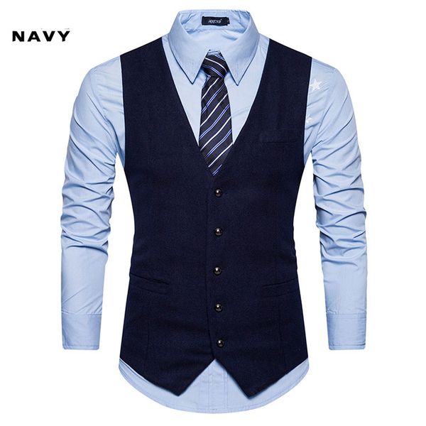 british style suit vest men's professional single-breasted slim vest eu size, Black;white
british style suit vest men's professional single-breasted slim vest eu size, Black;white