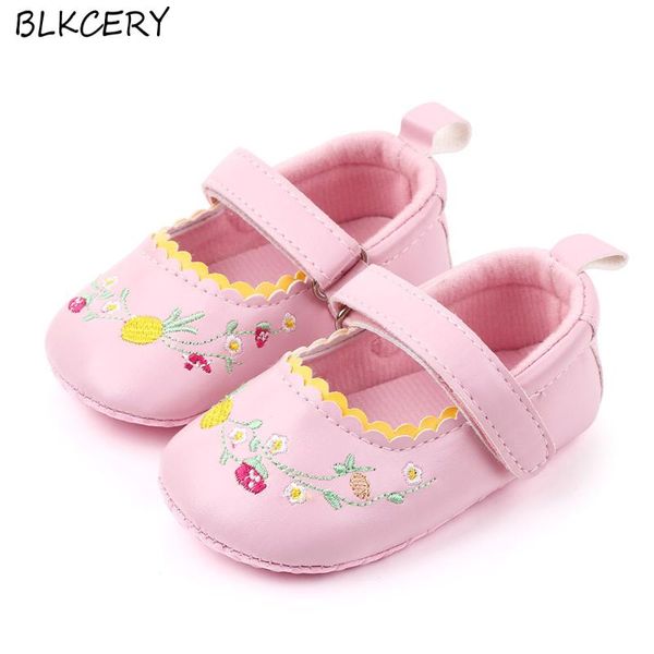 fashion newborn baby girl crib shoes baby shoes embtoider flowers princess girl toddler infant footwear 1 year old