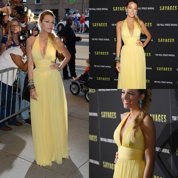 modest blake lively halter yellow prom dresses deep v neck floor length chiffon ruched red carpet celebrity dress cocktail party gowns, Black
modest blake lively halter yellow prom dresses deep v neck floor length chiffon ruched red carpet celebrity dress cocktail party gowns, Black