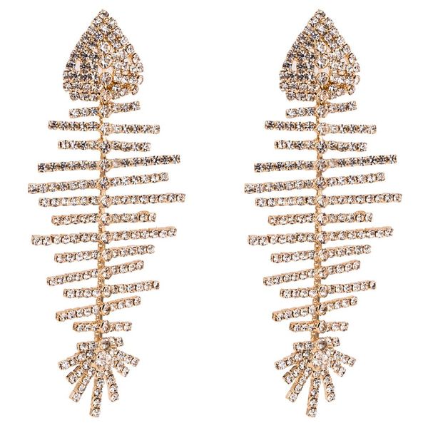 gereit 2019 bohemia fashion gold crystal fish earrings for women long drop earrings rhinestone statement jewelry wholesale gift, Silver
gereit 2019 bohemia fashion gold crystal fish earrings for women long drop earrings rhinestone statement jewelry wholesale gift, Silver