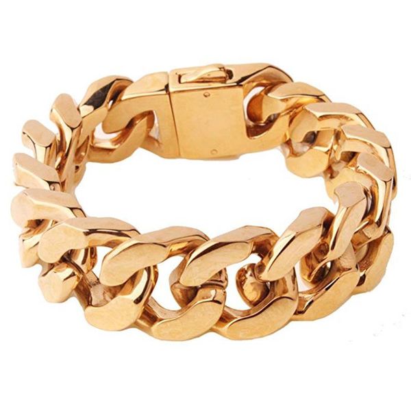 20mm wide heavy punk gold curb cuban bracelet men mens jewellery titanium steel men's biker bracelets bangles, Black
20mm wide heavy punk gold curb cuban bracelet men mens jewellery titanium steel men's biker bracelets bangles, Black