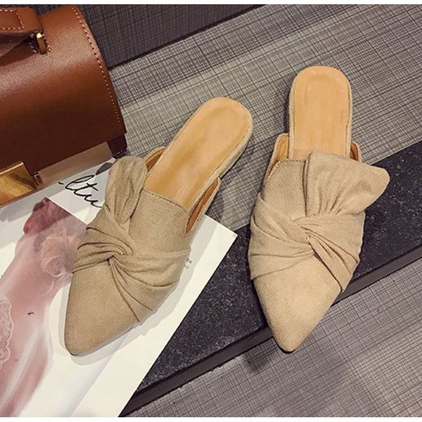 2020 new women slippers women's bow shoes woman pointed toe casual fashion female low heels ladies knot light comfortable, Black
2020 new women slippers women's bow shoes woman pointed toe casual fashion female low heels ladies knot light comfortable, Black