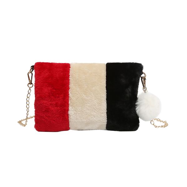 womans color matching plush shoulder bag autumn and winter wild fashion bag splicing plush soft one-shoulder chain new 926
womans color matching plush shoulder bag autumn and winter wild fashion bag splicing plush soft one-shoulder chain new 926