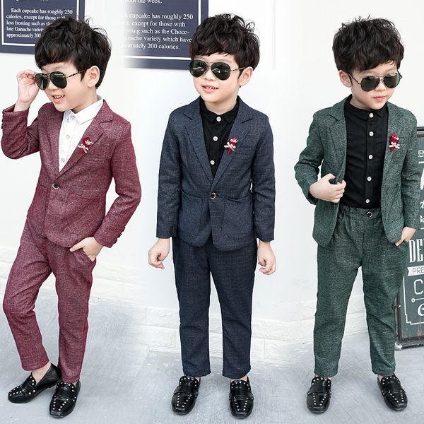 new 2019 fashion boys kids blazer pants 2pcs blazers wedding boy suits infantil costume children wedding suits clothing, Blue;gray 
new 2019 fashion boys kids blazer pants 2pcs blazers wedding boy suits infantil costume children wedding suits clothing, Blue;gray