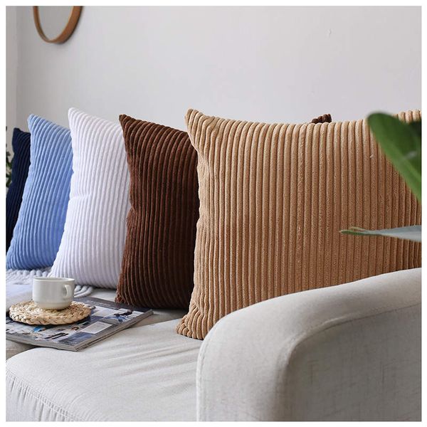 45*45cm nordic pure sofa pillow cushion cover fashion corduroy stripes office waist pillowcase
45*45cm nordic pure sofa pillow cushion cover fashion corduroy stripes office waist pillowcase