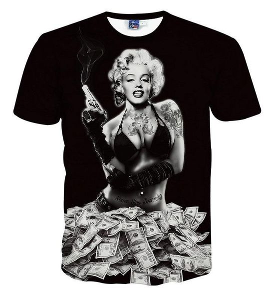wholesale- styles vogue t shirts marilyn monroe t-shirt for men/women clothing 3d print cool skull t-shirt graphic tee shirt, White
wholesale- styles vogue t shirts marilyn monroe t-shirt for men/women clothing 3d print cool skull t-shirt graphic tee shirt, White