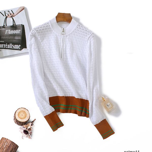 womens designer curved bead autumn temperament elegant contrast rib crochet hollow sweater women mgs4, Black;brown
womens designer curved bead autumn temperament elegant contrast rib crochet hollow sweater women mgs4, Black;brown