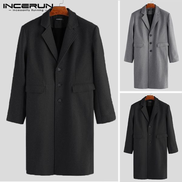 incerun 2019 men's new woolen winter coat coat long windbreaker over knees fashion lapel neck men's warm 5xl, Black
incerun 2019 men's new woolen winter coat coat long windbreaker over knees fashion lapel neck men's warm 5xl, Black