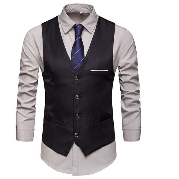 mens designer sleeveless vests male formal v neck button coats mens pocket slim natural color outerwear, Black;white
mens designer sleeveless vests male formal v neck button coats mens pocket slim natural color outerwear, Black;white