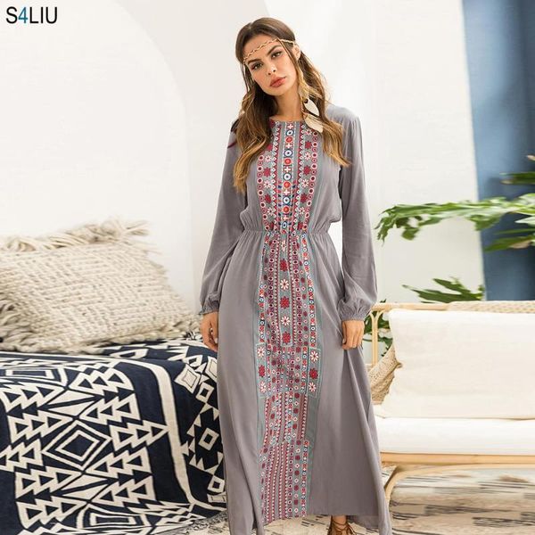 stylish muslim abaya print maxi dress long sleeve long dress ethnic kimono dresses ramadan middle east arabic islamic clothing, Red
stylish muslim abaya print maxi dress long sleeve long dress ethnic kimono dresses ramadan middle east arabic islamic clothing, Red