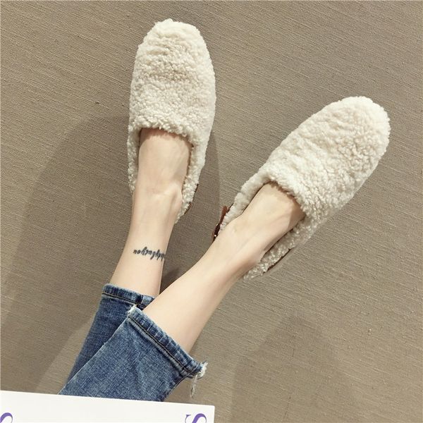 women shoes autumn slip-on women's moccasins loafers with fur buckle strap round toe casual female sneakers fall slip on white, Black
women shoes autumn slip-on women's moccasins loafers with fur buckle strap round toe casual female sneakers fall slip on white, Black