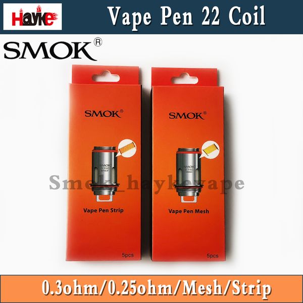 Original SMOK Vape Pen 22 Coil Head 0.25ohm 0.3ohm Flavour Chaser Replacement Core Fit 100% Authentic SmokTech Vape Pen 22 Starter Kit
Original SMOK Vape Pen 22 Coil Head 0.25ohm 0.3ohm Flavour Chaser Replacement Core Fit 100% Authentic SmokTech Vape Pen 22 Starter Kit