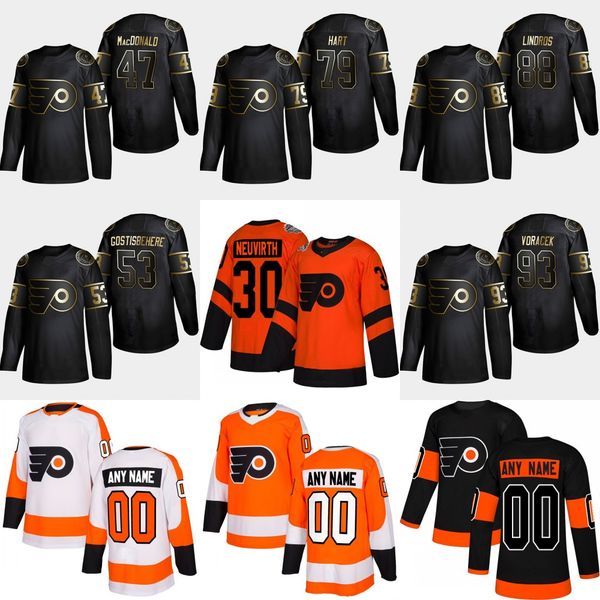 2019 Golden Edition Philadelphia Flyers 47 Andrew MacDonald 53 Shayne Gostisbehere 79 Carter Hart 88 Eric Lindros 93 Jakub Voracek Jersey 
2019 Golden Edition Philadelphia Flyers 47 Andrew MacDonald 53 Shayne Gostisbehere 79 Carter Hart 88 Eric Lindros 93 Jakub Voracek Jersey