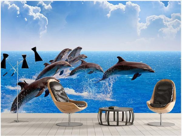 custom wall stickes p blue sea seascape dolphin expansion space background wall household home decor murals wallpaper for walls 3 d
custom wall stickes p blue sea seascape dolphin expansion space background wall household home decor murals wallpaper for walls 3 d
