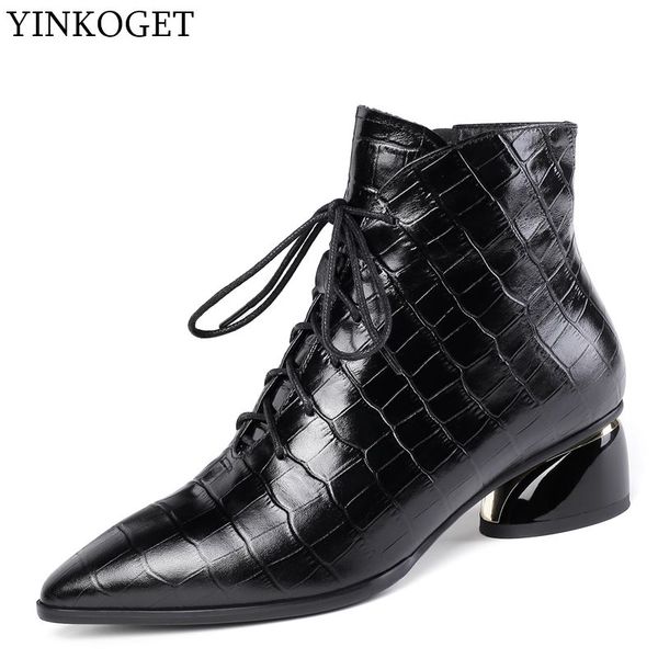allbitefo genuine leather brand high heels ankle boots for boots new winter snow girls shoes women, Black
allbitefo genuine leather brand high heels ankle boots for boots new winter snow girls shoes women, Black