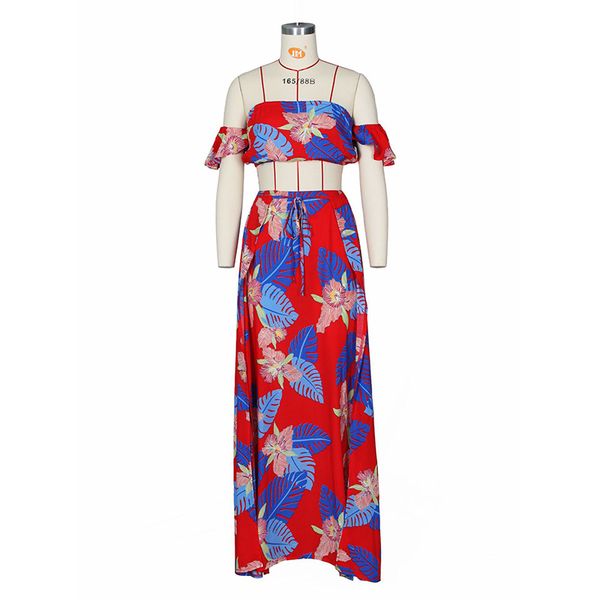 floral print strapless ruffles bell sleeves short drawstring waist long split skirts flowing chiffon beach party two pieces dresses, White;black
floral print strapless ruffles bell sleeves short drawstring waist long split skirts flowing chiffon beach party two pieces dresses, White;black