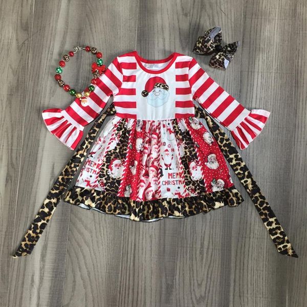 clothes christmas girls baby cotton fall/winter santa claus stripe leopard ruffle dress boutique knee length match accessories, White
clothes christmas girls baby cotton fall/winter santa claus stripe leopard ruffle dress boutique knee length match accessories, White