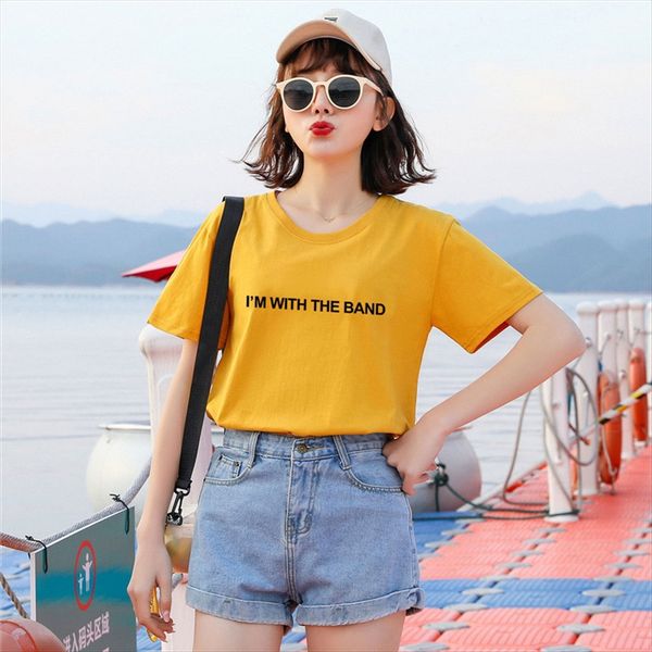 short-sleeved t- women's cotton 2020ins stylish large size t-shirt clothing student clothing loose student base shirt, White
short-sleeved t- women's cotton 2020ins stylish large size t-shirt clothing student clothing loose student base shirt, White