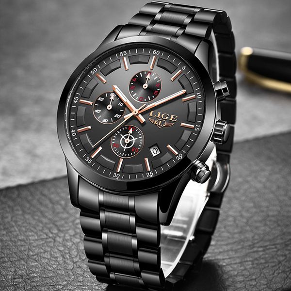 lige watches men fashion stainless steel waterproof chronograph quartz clock mens wrist watch relogio masculino, Slivery;brown
lige watches men fashion stainless steel waterproof chronograph quartz clock mens wrist watch relogio masculino, Slivery;brown