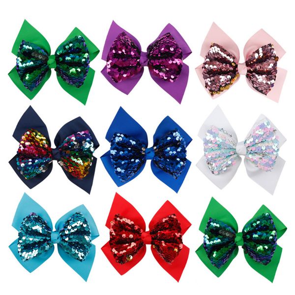 8pcs/lot 5 inch sequin hair bow rainbow hair clips kids grosgrain ribbon for girls handmade glitter hairgrips accessories, Slivery;white
8pcs/lot 5 inch sequin hair bow rainbow hair clips kids grosgrain ribbon for girls handmade glitter hairgrips accessories, Slivery;white