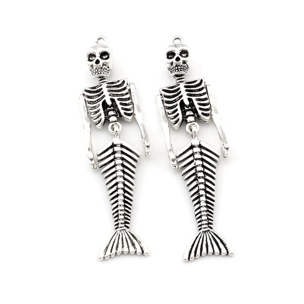 10pcs/lots vintage mermaid body skull skeleton shaped pendants antique holloween necklaces & pendants for jewelry making diy charms, Bronze;silver
10pcs/lots vintage mermaid body skull skeleton shaped pendants antique holloween necklaces & pendants for jewelry making diy charms, Bronze;silver
