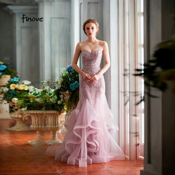 finove evening dress 2019 strapless mermaid style line-up backless ruffles train floor length beading party gown for woman 14381, Black;red
finove evening dress 2019 strapless mermaid style line-up backless ruffles train floor length beading party gown for woman 14381, Black;red