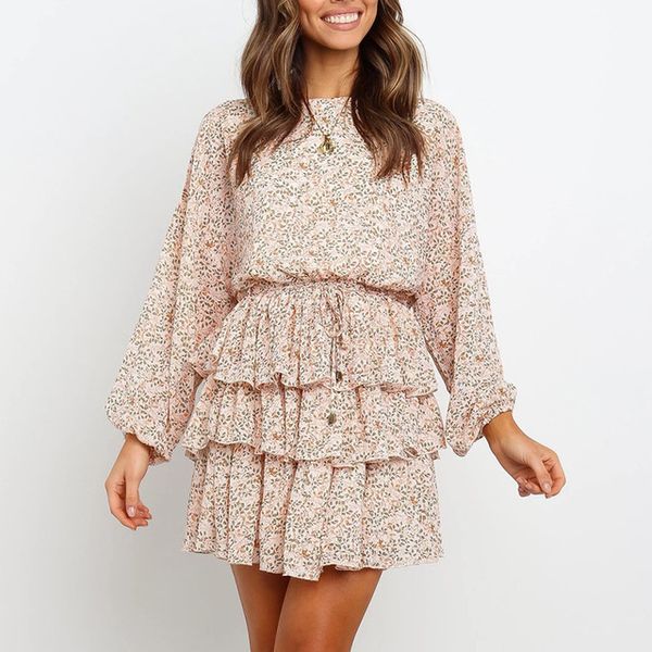 2019 cross-border explosive, european and american fashion c, classic round collar print dress, Black;gray
2019 cross-border explosive, european and american fashion c, classic round collar print dress, Black;gray