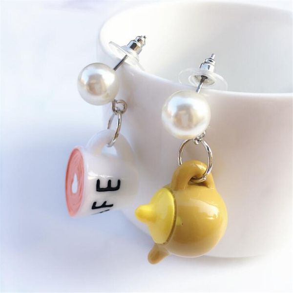 1pair funny sweet pearls coffee cup teapot drop earrings for women diy jewelry fashion accessories gift dangle earrings, Silver
1pair funny sweet pearls coffee cup teapot drop earrings for women diy jewelry fashion accessories gift dangle earrings, Silver