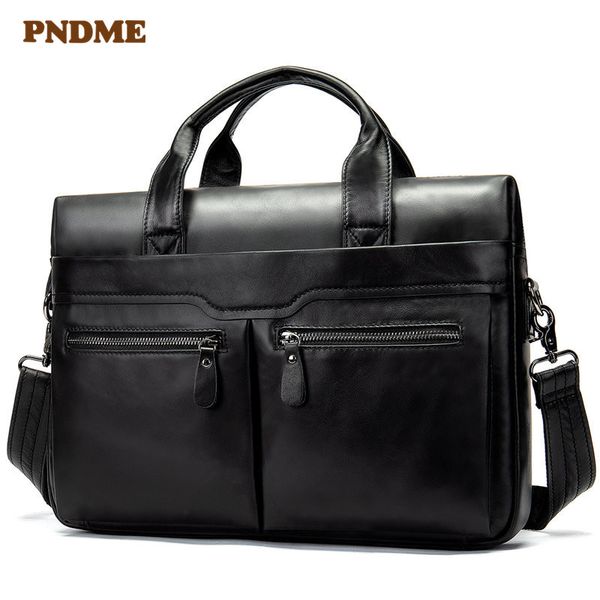 pndme casual simple black multi-pocket genuine leather men's briefcase business soft cowhide lapshoulder bag
pndme casual simple black multi-pocket genuine leather men's briefcase business soft cowhide lapshoulder bag