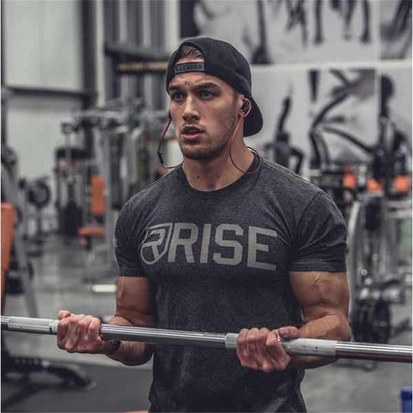 rise men's tees 2018 summer new cotton o neck short sleeve t shirt men fashion trends fitness tshirt ing, White;black
rise men's tees 2018 summer new cotton o neck short sleeve t shirt men fashion trends fitness tshirt ing, White;black