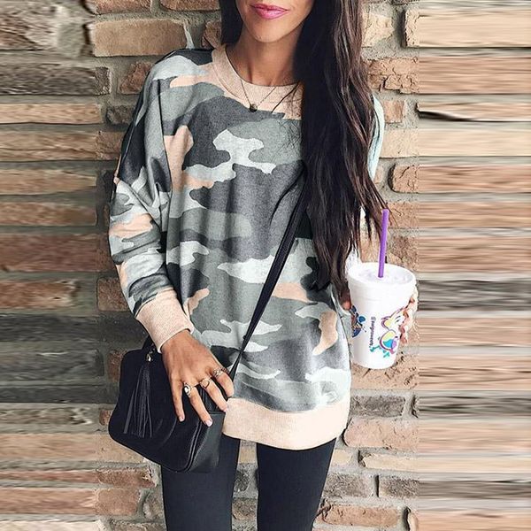 women camouflage sweatshirt ladies casual autumn winter pullover shirt loose long sleeve loose sweatshirts sudadera mujer, Black
women camouflage sweatshirt ladies casual autumn winter pullover shirt loose long sleeve loose sweatshirts sudadera mujer, Black