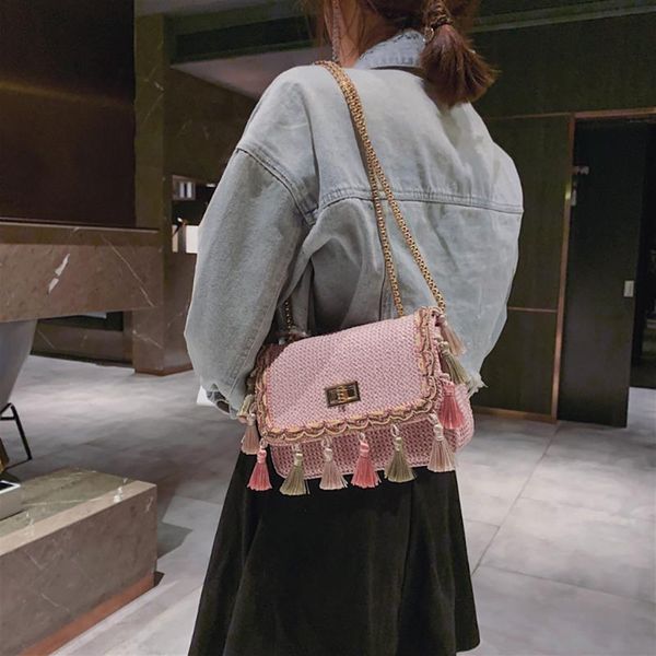 fashion women weaving tassel shoulder bag messenger bag crossbody beach shoulder borsa donna #g2
fashion women weaving tassel shoulder bag messenger bag crossbody beach shoulder borsa donna #g2