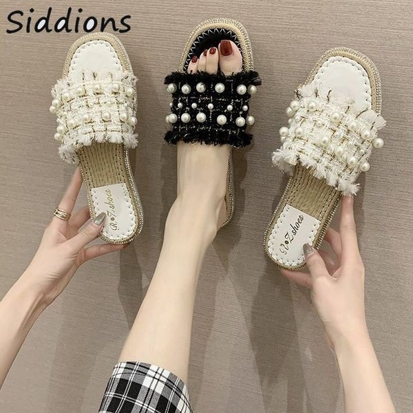 women luxury shoes designers 2020 summer shoes woman pearl flats diamond bling slippers peep toe mules lady pumps slides, Black
women luxury shoes designers 2020 summer shoes woman pearl flats diamond bling slippers peep toe mules lady pumps slides, Black