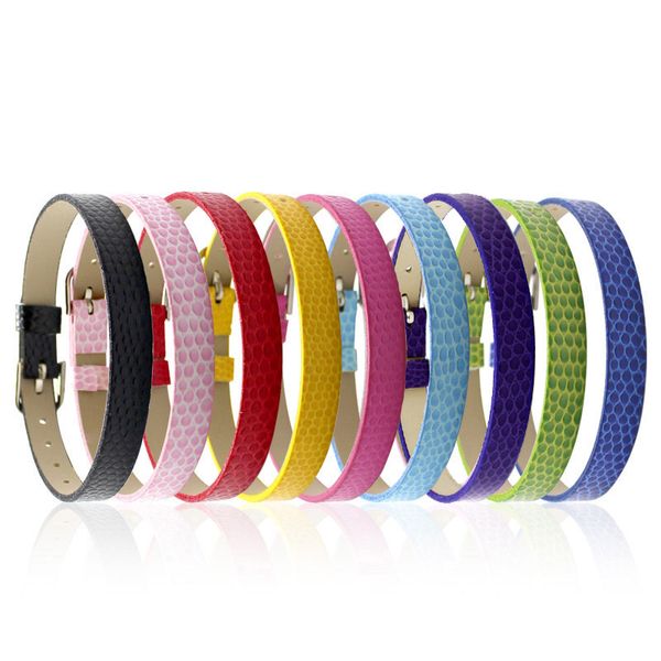 8mm snake wristband leather bracelets fit slide charms diy accessory 10pcs/lot, Golden;silver
8mm snake wristband leather bracelets fit slide charms diy accessory 10pcs/lot, Golden;silver