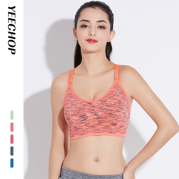 yeechop women lightly lined strappy back fit sports bra fitness yoga breathable dries quickly seamless sport top, White;black
yeechop women lightly lined strappy back fit sports bra fitness yoga breathable dries quickly seamless sport top, White;black