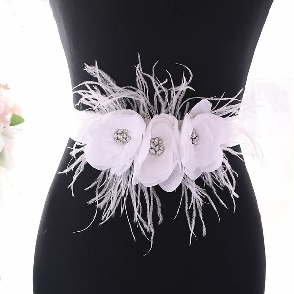 bridal wedding sashes white accessories dress for women flower girl sash feather floral woman sash s438
bridal wedding sashes white accessories dress for women flower girl sash feather floral woman sash s438